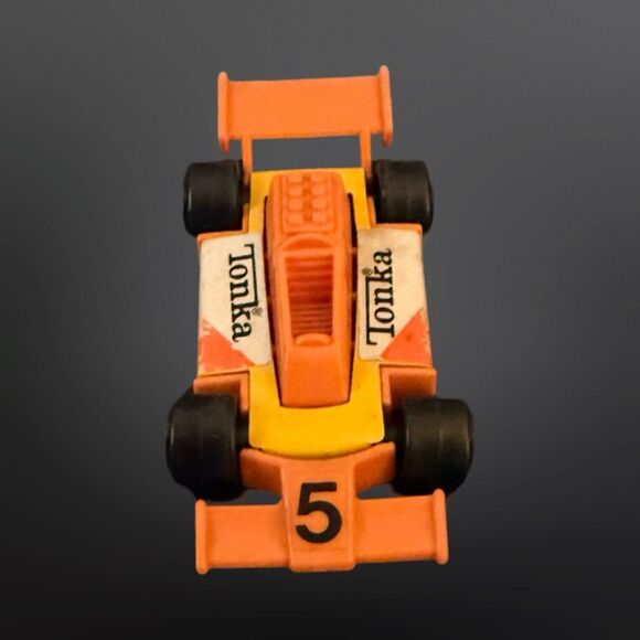 Vintage 1979 Tonka Racing Car No. 5 Tonka Toys Orange Plastic made in HK A2 - Picture 3 of 9